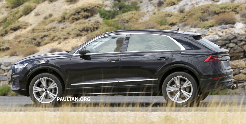 填补战力，全新Coupe型SUV Audi Q8 西班牙谍照曝光。 53526