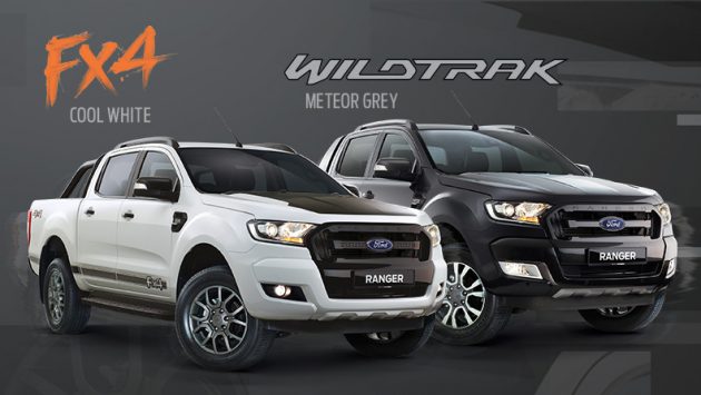 白色 Ford Ranger 2.2 FX4与灰色3.2 Wildtrak限量发售。