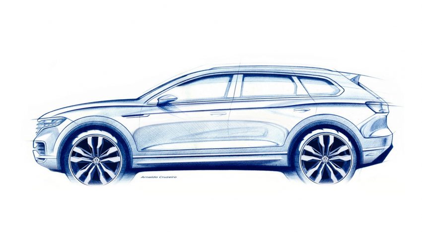 原厂发布设计草图，全新 Volkswagen Touareg 下月面世 58754
