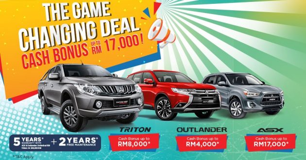 Mitsubishi ’Game Changing Deal‘ 促销活动，购买品牌旗下所有车款可获现金奖励，选购 ASX 最高可获 RM 17,000