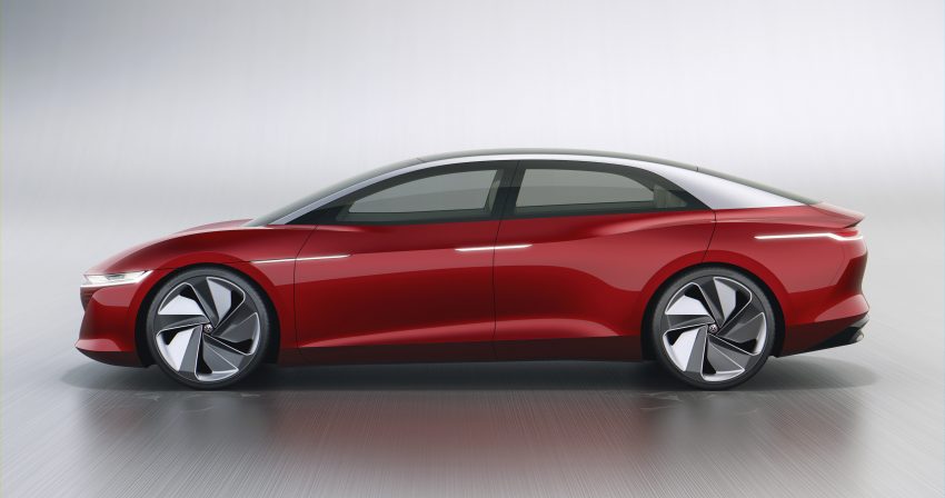 Volkswagen I.D. Vizzion 概念车亮相日内瓦车展，没有方向盘、完全不需要司机的纯电动旗舰房车，2022年实现量产 60630