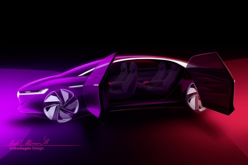 Volkswagen I.D. Vizzion 概念车亮相日内瓦车展，没有方向盘、完全不需要司机的纯电动旗舰房车，2022年实现量产 60662