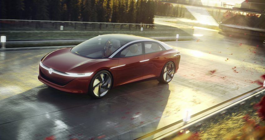 Volkswagen I.D. Vizzion 概念车亮相日内瓦车展，没有方向盘、完全不需要司机的纯电动旗舰房车，2022年实现量产 60622