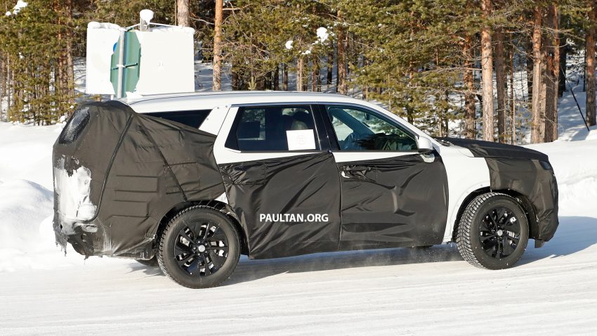谍照：Hyundai 全新大型八人座SUV雪地测试被捕获 65415