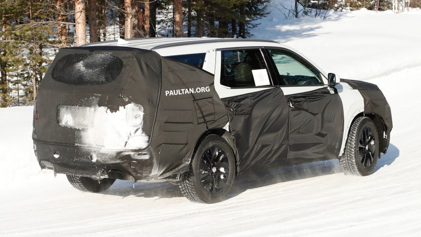 谍照：Hyundai 全新大型八人座SUV雪地测试被捕获 65416