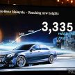 Mercedes-Benz Malaysia 今年第一季销量再创纪录新高，三个月内共卖出3,335辆新车，同比去年增长率达13.2%