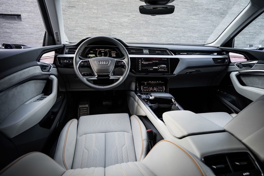 首见量产版电子后视镜，Audi e-tron 纯电动SUV内饰官图 71500