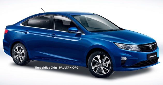 PS达人出手, 全新 Proton Saga 构想图, 基于吉利BMA底盘