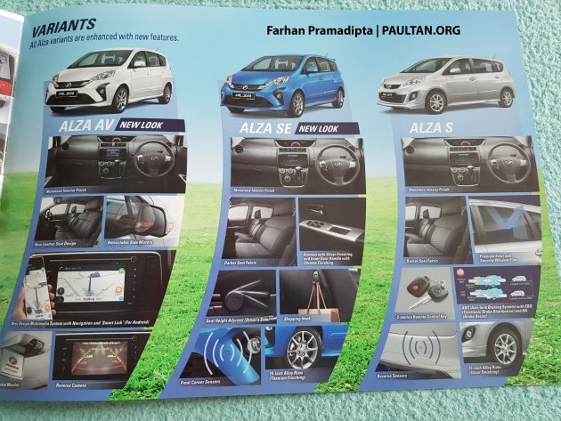 网上曝光宣传册子，小改款 Perodua Alza 细节全部任看