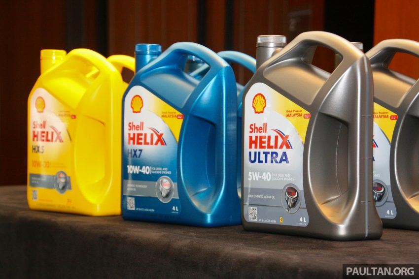 出招对付仿冒品，Shell Malaysia 推介新包装的汽车引擎润滑油，注明专供本地市场使用，可撕开罐装贴纸查询QR码 77048