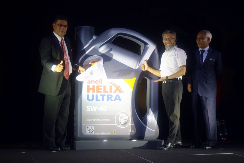 出招对付仿冒品，Shell Malaysia 推介新包装的汽车引擎润滑油，注明专供本地市场使用，可撕开罐装贴纸查询QR码 77052