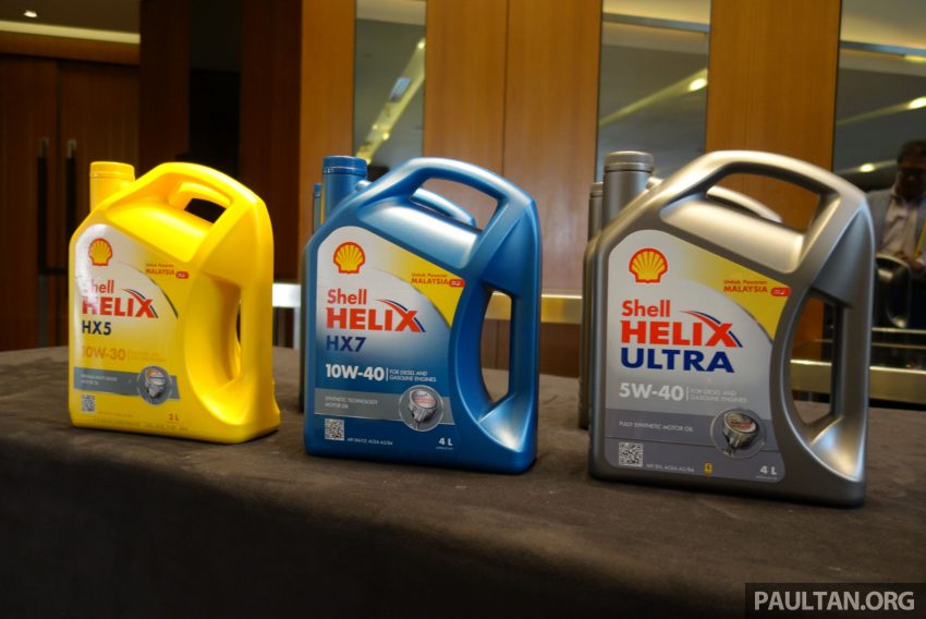 出招对付仿冒品，Shell Malaysia 推介新包装的汽车引擎润滑油，注明专供本地市场使用，可撕开罐装贴纸查询QR码 77053