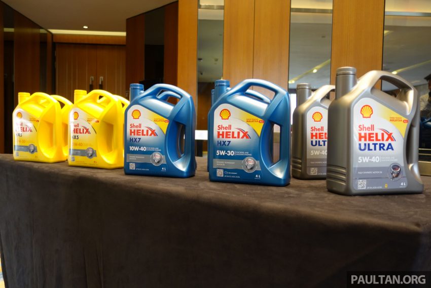 出招对付仿冒品，Shell Malaysia 推介新包装的汽车引擎润滑油，注明专供本地市场使用，可撕开罐装贴纸查询QR码 77055