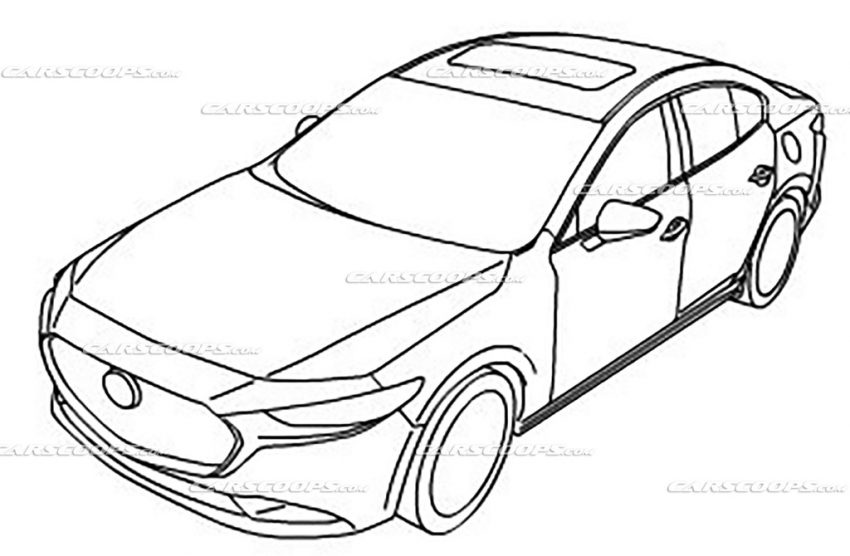 全新一代 Mazda 3 量产版设计草图曝光，下个月亮相？ 78568