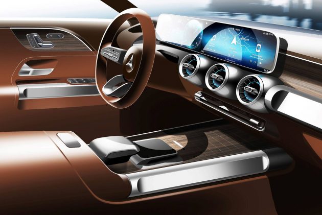 Mercedes-Benz Concept GLB 内装预告，上海车展发布