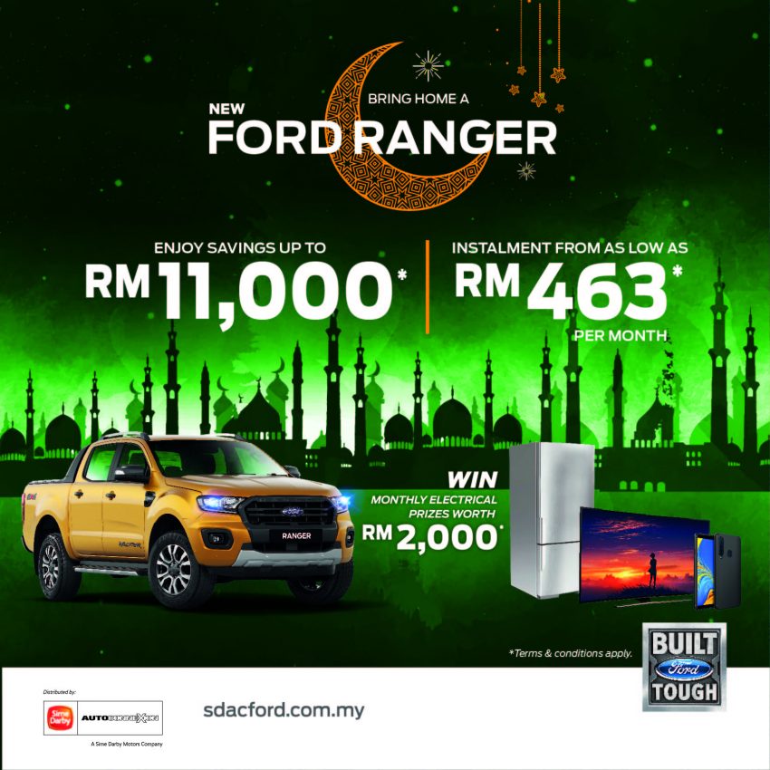 Ford Ranger 开斋节大促销, 节省高达1.1万, 0%贷款利率 94144