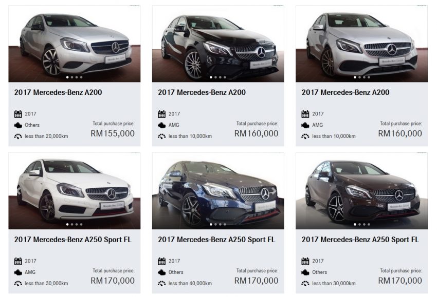 Hap Seng Star 官方认证二手 Mercedes-Benz 网站发布，轻易比较各款二手宾士价格、里程和年份，可预约试驾 102927