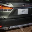 Lexus RX 小改款本地发布，共有三个等级，从RM400k起