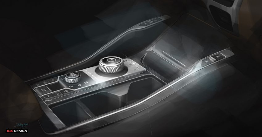 官方设计草图释出，全新 2021 Kia Sorento 内装造型曝光 115978
