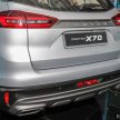 2020 Proton X70 CKD，四个等级规格配备表与细节逐一看