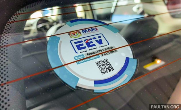 Proton X70 CKD成本地首款展示全新EEV认证贴纸的新车