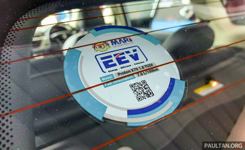 Proton X70 CKD成本地首款展示全新EEV认证贴纸的新车 116193