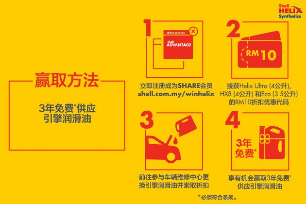 商业资讯：赶快来赢取三年免费的 Shell Helix 引擎润滑油