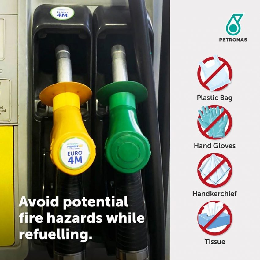 手套材质或引发静电，Petronas 呼吁公众别戴手套添油 119372
