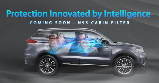 Proton 引入“N95健康汽车滤网”, 未来新售 X70 将标配