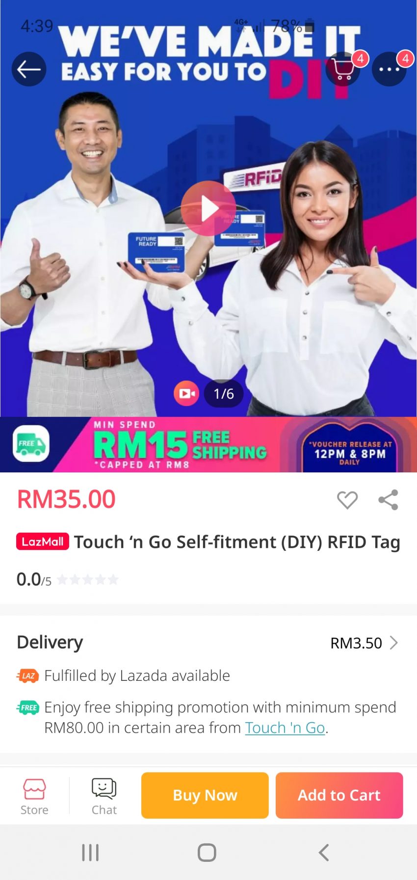 Touch ‘n Go RFID 贴纸如今可从 Lazada 与 Shopee 购买 121769