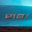 BMW 218i Gran Coupé M Sport 本地发布, 官方售价21万