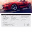 G29 BMW Z4 sDrive30i 安全配备升级, 拥AEB与车道偏移