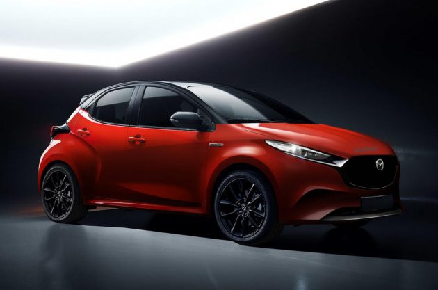 传基于 Toyota Yaris 打造！外媒曝光全新 Mazda 2 渲染图