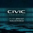 母厂发布视频预告, 全新 Honda Civic 原型车17日线上发表