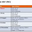 大马速度节 (MSF) 2021赛季规划更新, 预计开斋节后开跑