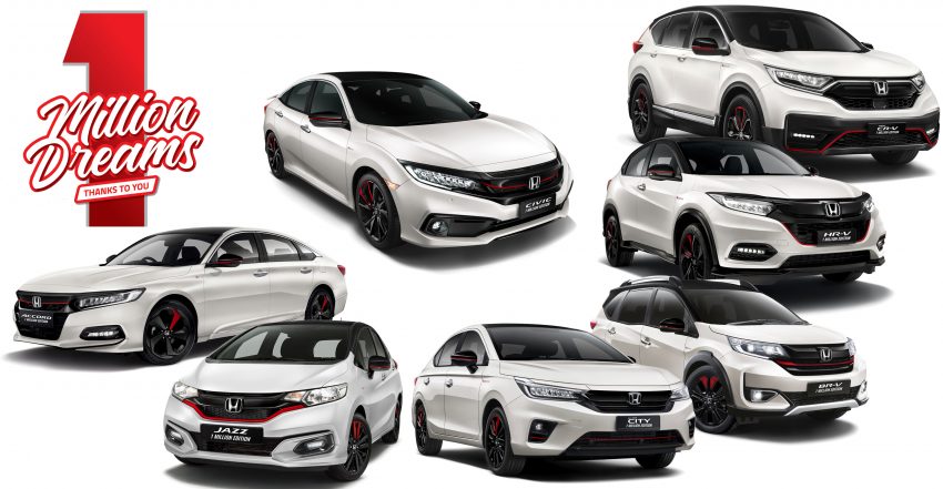 迈入本地百万新车销量里程碑, Honda 举办 1 Million Dreams Campaign 有奖竞赛, 七辆特仕版新车待客户赢取 146624