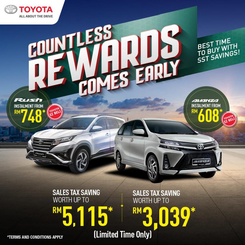 商业资讯: “Drive Toyota for Raya” 促销活动开跑! 以优惠方式入手一辆全新 Toyota , 享有现金回扣+原厂免费配件 148390
