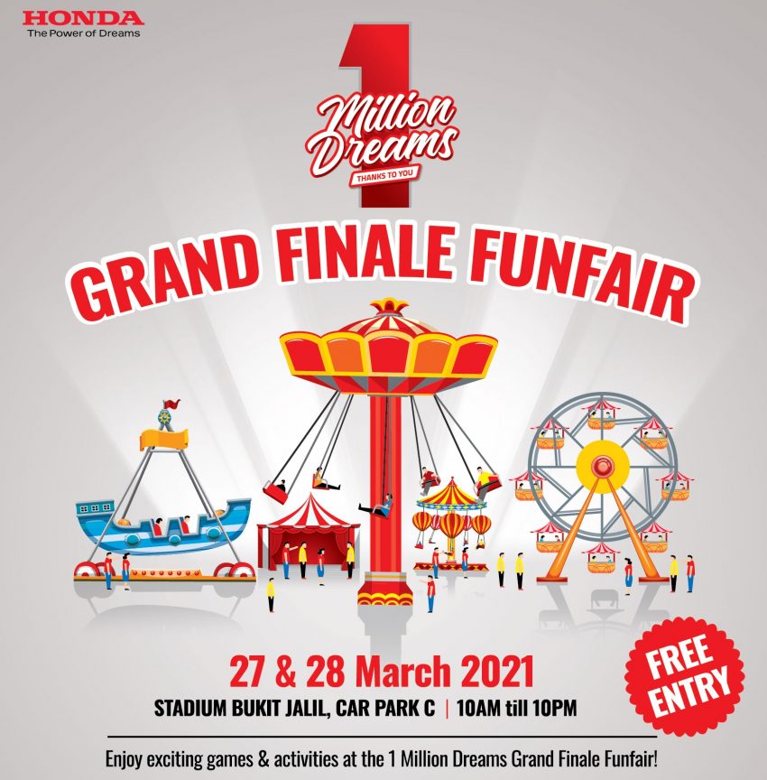 Honda 1 Million Dreams 百万美梦, 本周六与周日上午至晚上于吉隆坡 Bukit Jalil 体育馆停车场举办阖家欢乐活动 149174