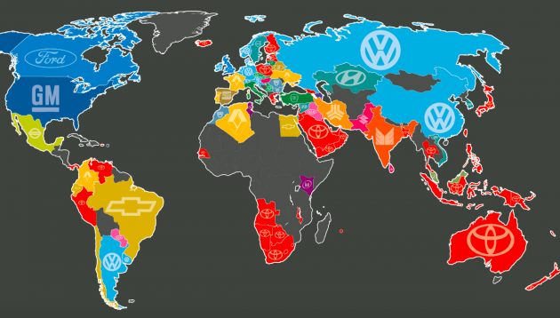 各国最受受欢迎品牌与单一车款出炉, Toyota 成最大赢家