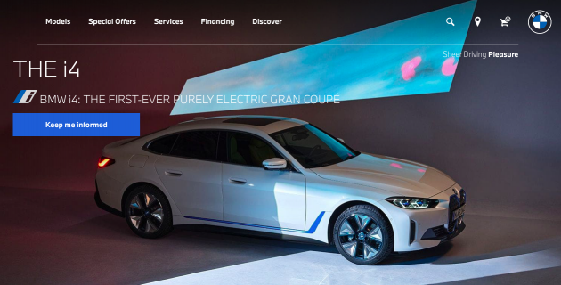 发布在即？纯电轿跑 BMW i4 现身本地官网开放兴趣注册