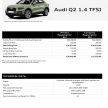 小改款 Audi Q2 登陆大马, 单一等级 1.4 TFSI 售价23.4万