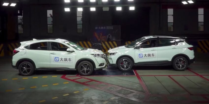 中国媒体对撞测试, Honda HR-V 对比吉利缤越谁更安全? 156366