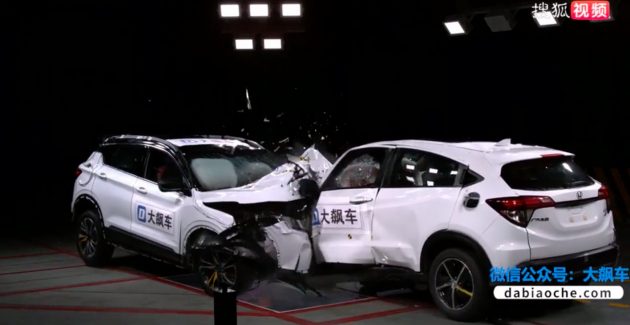 中国媒体对撞测试, Honda HR-V 对比吉利缤越谁更安全?
