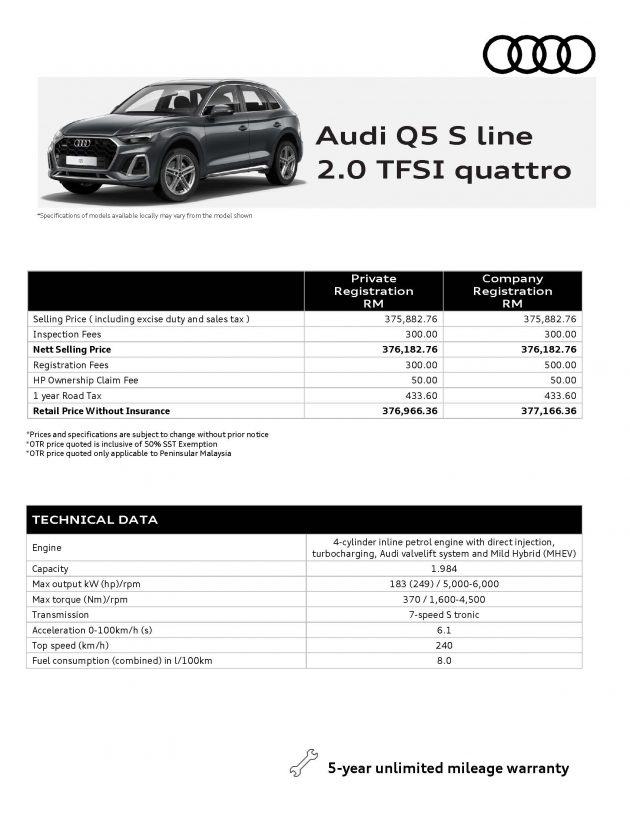 第二代 Audi Q5 小改款进驻本地陈列室, 单一售价37.7万