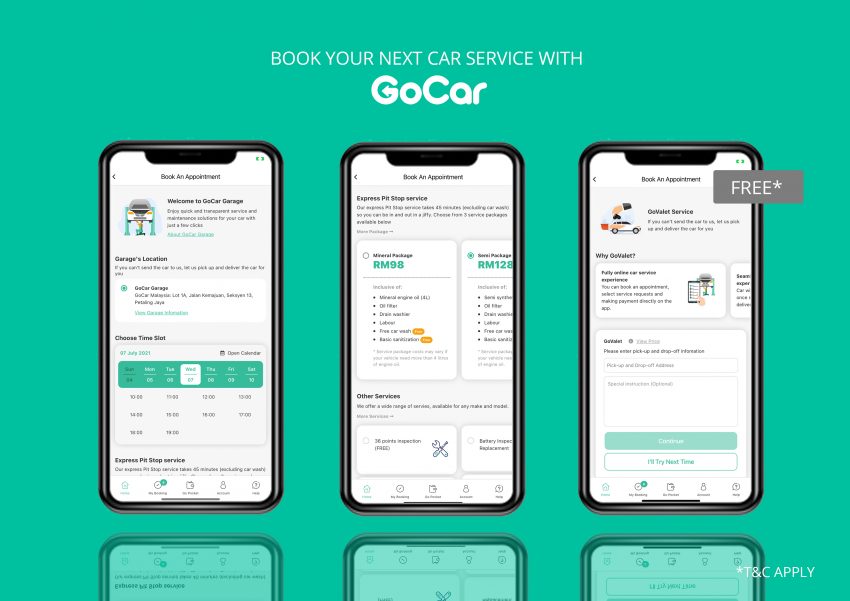 GoCar Garage 线上保养与维修汽车服务, 透过手机App预约和安排汽车保养与维修, 可上门取车并支持线上支付 158581