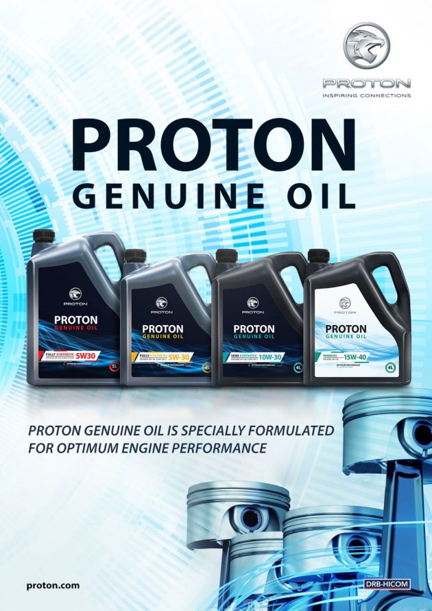 宝腾推出一系列涵盖全半合成及矿物质的 Proton Genuine Oil 引擎油！由 Petronas 研发和生产，售RM78至RM163