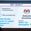 成立二手车部门，Honda Malaysia 盼2022年销量达8万台