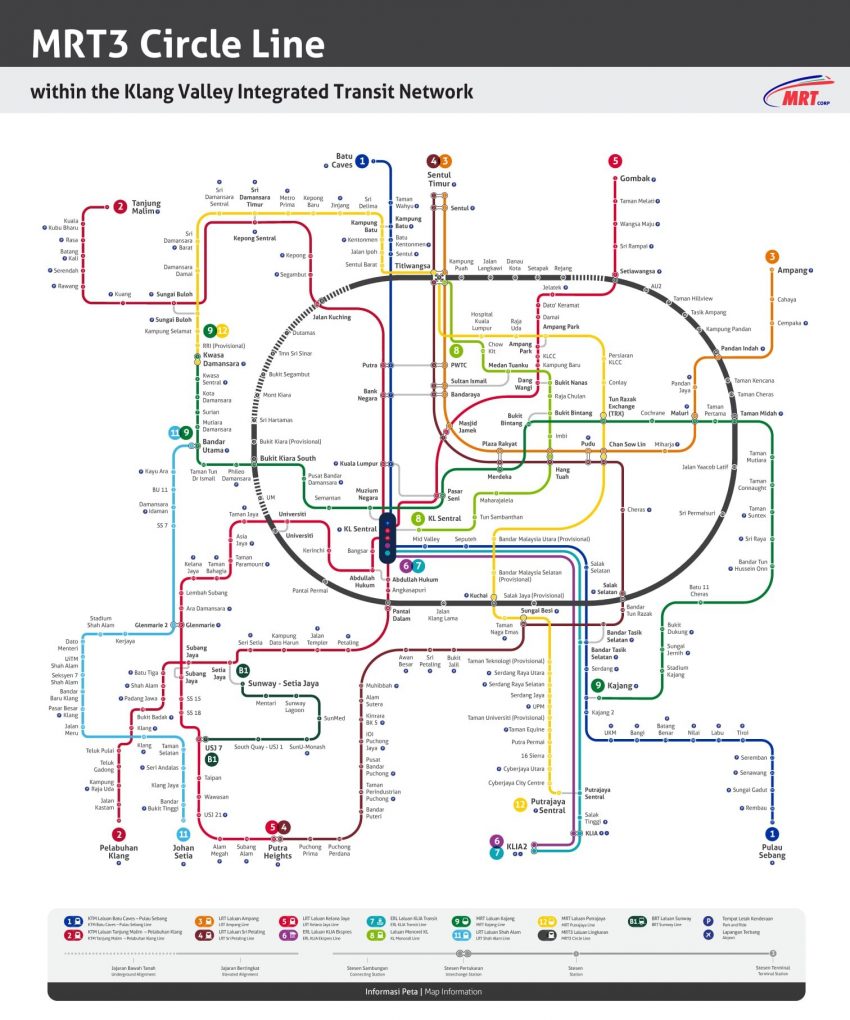 MRT3 官方完整路线图公布, 31列车站环形包围雪隆多地区 177564