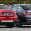 完整对比图集: W206 Mercedes-Benz C 200 Avantgarde vs C 300 AMG Line 进口版新车实拍, 售价28.8万与33万