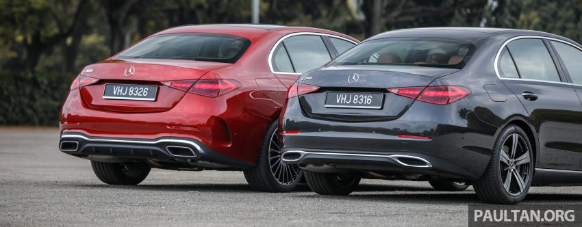完整对比图集: W206 Mercedes-Benz C 200 Avantgarde vs C 300 AMG Line 进口版新车实拍, 售价28.8万与33万 178946